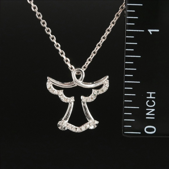 Sterling diamond angel necklace - Picture 2 of 4